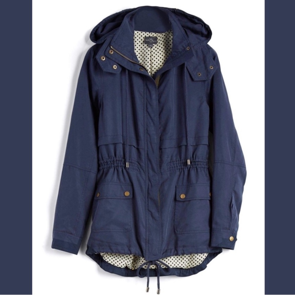 Market & Spruce Hooded Anorak Jacket - Navy